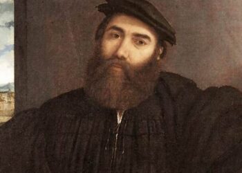 Stratioti Mërkur Bua Shpata në penelin e Lorenzo Lottos