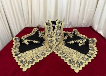 Pirpiria në veshjen e nuses gjirokastrite, qëndisur me fije ari