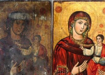 Restaurohet ikona “Shën Maria me Krishtin”, e shekullit të 18-të