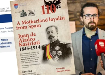 Historiani shkodran në faqen e parë të Parlamentit të Spanjës