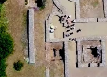 Mozaiku i Bazilikës Paleokristiane në fshatin piktoresk të Linit, në brigjet e Liqenit të Ohrit