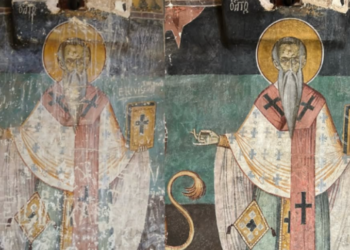 Ndërhyrja konservuese risjell ngjyrat dhe detajet në afresket e “Shën Kollit” të Voskopojës