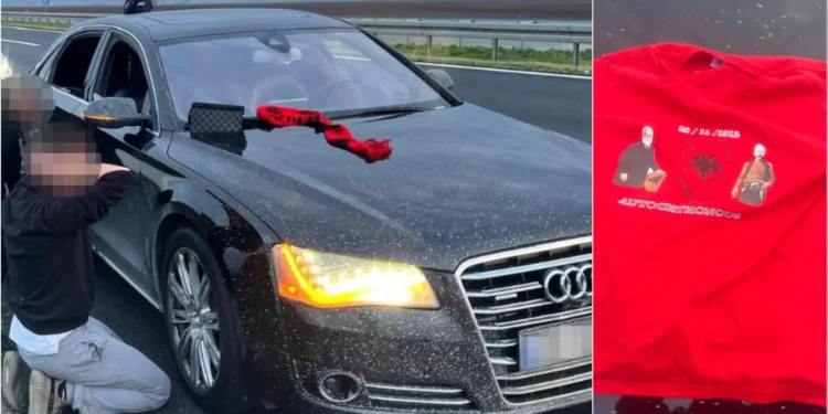 Publikuan video me ngjyrat kuqezi, katër shqiptarë arrestohen në Serbi: Përdorën simbole të Shqipërisë së Madhe