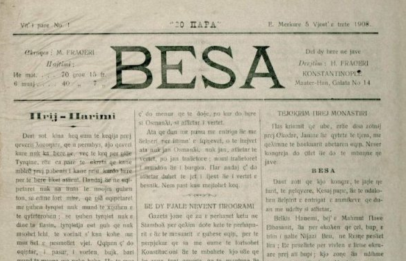 Gazeta “Besa” e vitit 1908: zëri i vetëdijes kombëtare shqiptare në Konstantinopojë