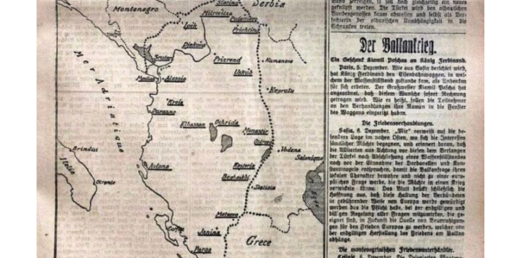 Një dëshmi e rrallë historike: Shqipëria në faqet e shtypit austriak më 1912, në momentin e lindjes së saj si shtet