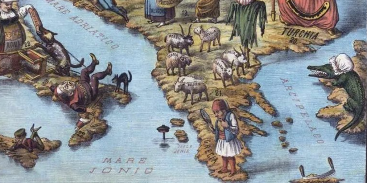 Perceptimi i popujve të Ballkanit në hartën satirike europiane të vitit 1871 dhe rikthimi aktual në historinë e së shkuarës